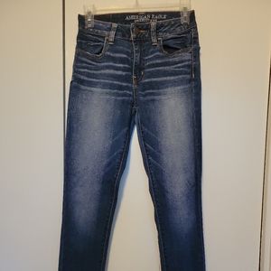 American Eagle Jeggings Jeans Hi Rise Super Stretch Size 0 Juniors